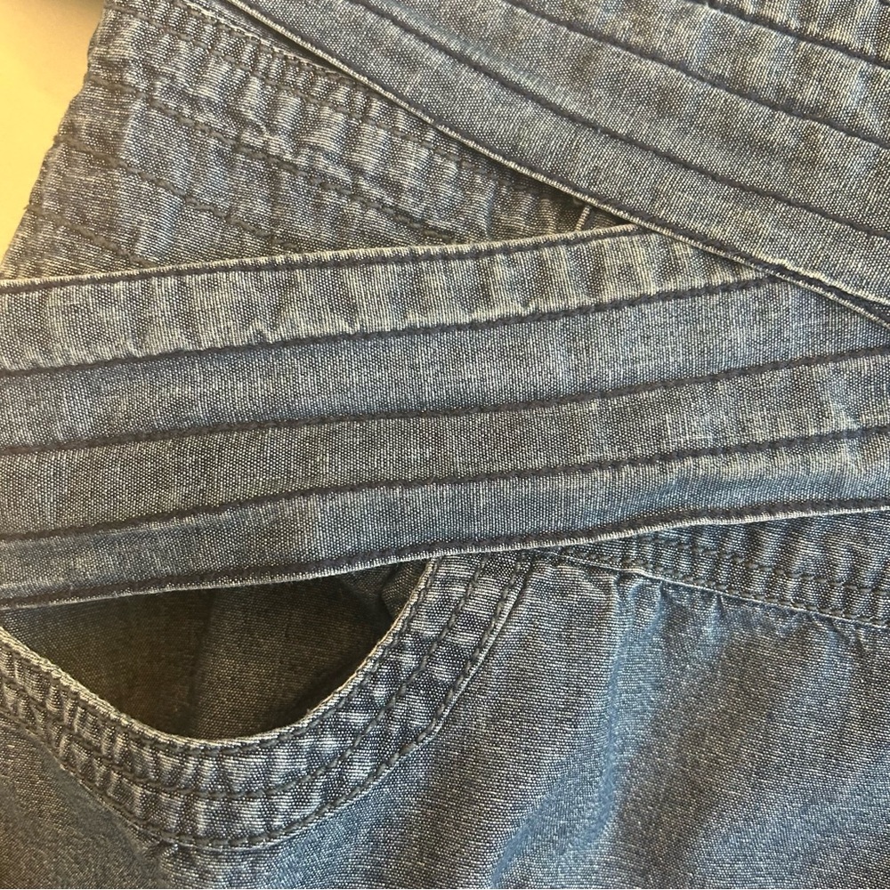DKNY  Belted Denim Blue Romper, Size 28 - Picture 7 of 15